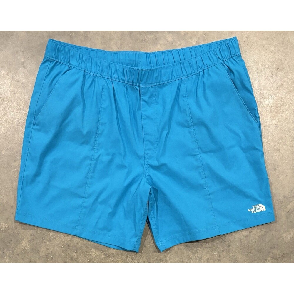 The North Face Class V Pull On Shorts Mens XL Teal Blue Logo Drawstring